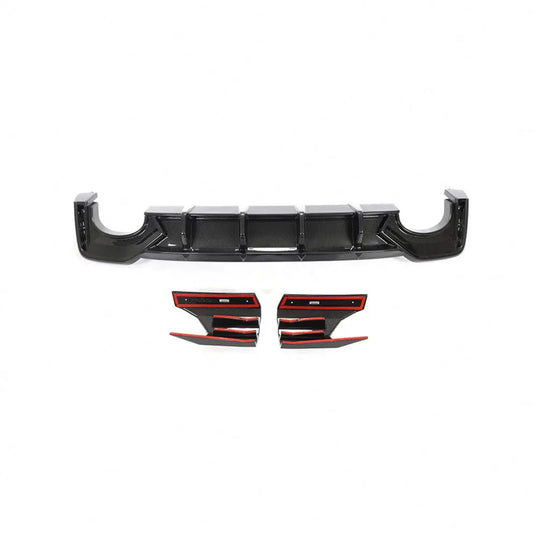 Audi RS6 / A6 C8 Avant Wagon Dry Carbon Fiber JC Design Rear Bumper Diffuser 2019 - 2021