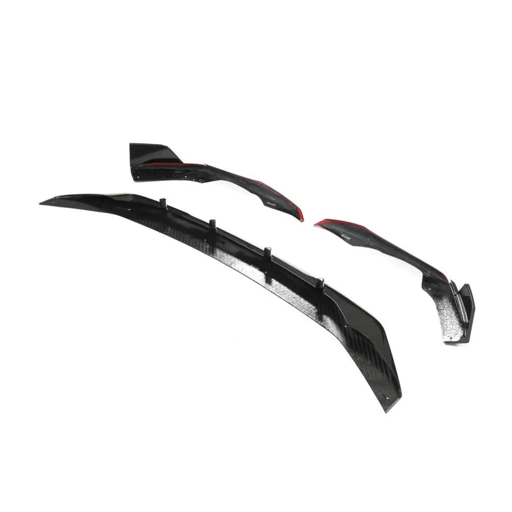 Audi RS6 C8 Avant Wagon Pre-Preg Dry Carbon Fiber Front Bumper Lip Spoiler 2019 - 2021