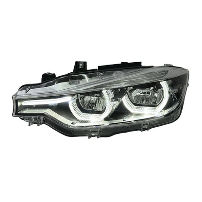 BMW 3 Series F30 / F31 / F35 V3 Silver Tri-Color LED Headlight Assembly (White / Yellow / Red DRL / LCI Style Look) 2012 - 2018 (Replaces 63117314531)