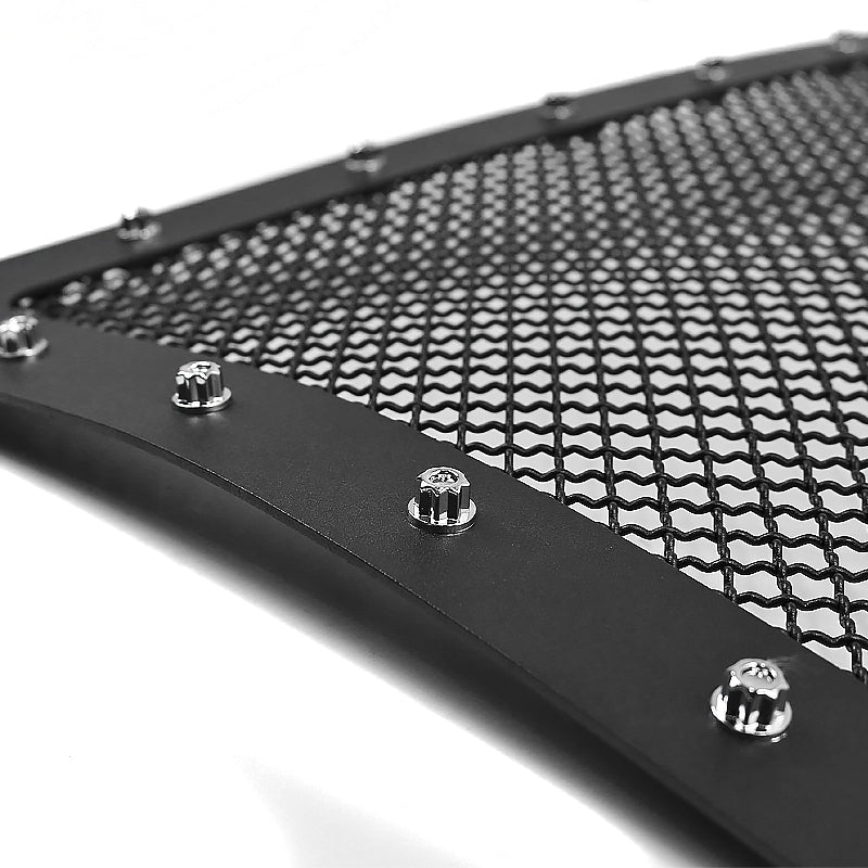 2009-2012 Ford F-150 Rivet Style Black Stainless Steel Mesh Grille  Center Insert
