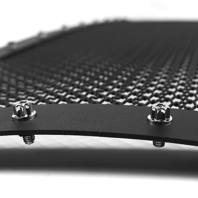2009-2012 Ford F-150 Rivet Style Black Stainless Steel Mesh Grille  Center Insert