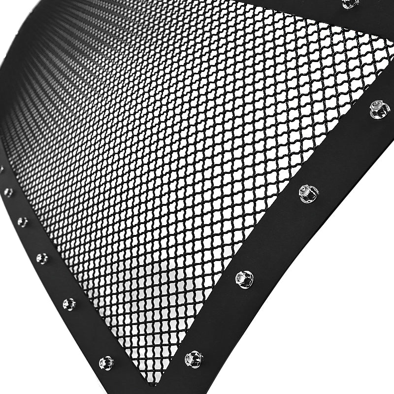 2009-2012 Ford F-150 Rivet Style Black Stainless Steel Mesh Grille  Center Insert