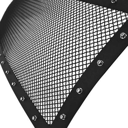 2009-2012 Ford F-150 Rivet Style Black Stainless Steel Mesh Grille  Center Insert