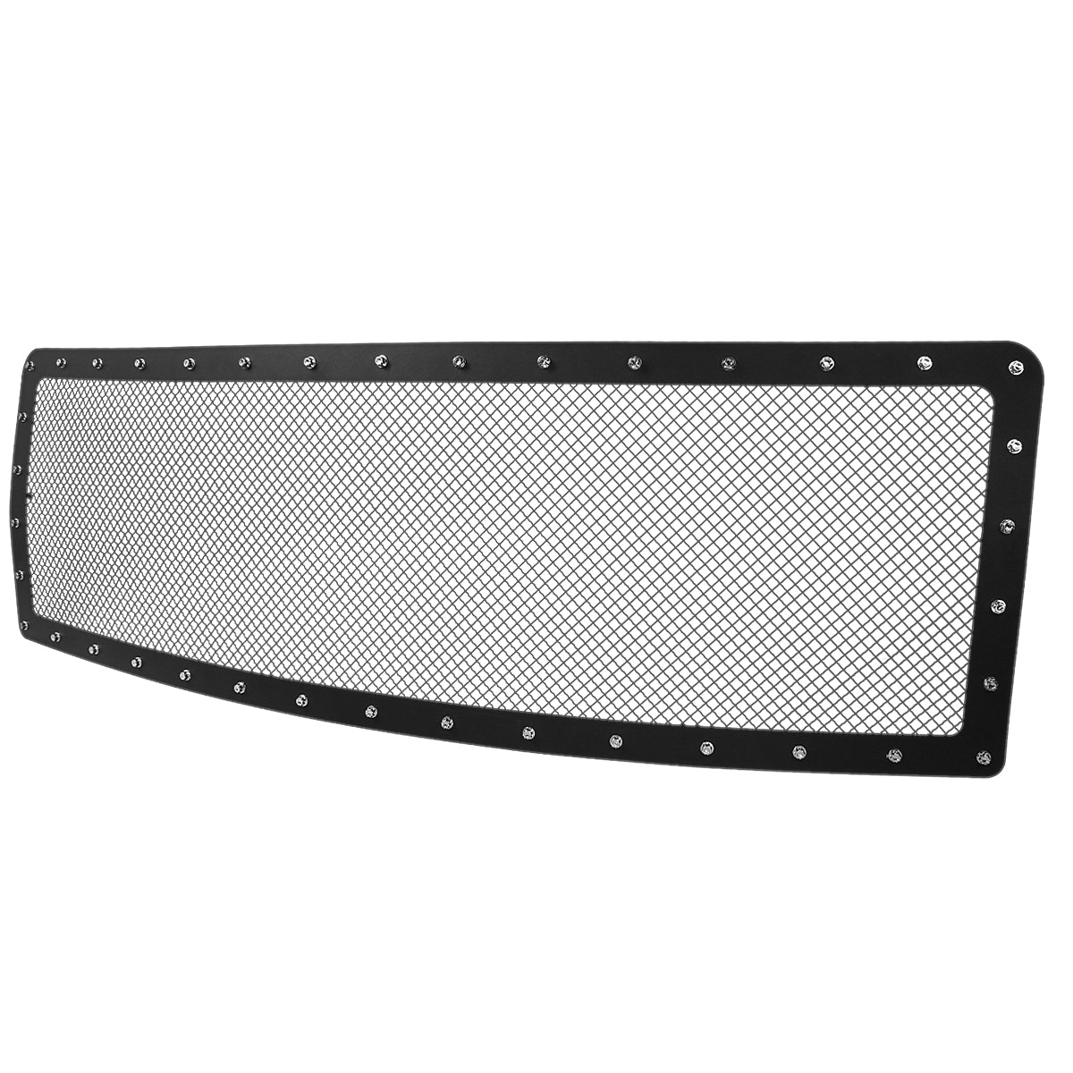 2009-2012 Ford F-150 Rivet Style Black Stainless Steel Mesh Grille  Center Insert
