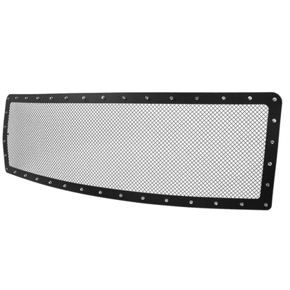 2009-2012 Ford F-150 Rivet Style Black Stainless Steel Mesh Grille  Center Insert