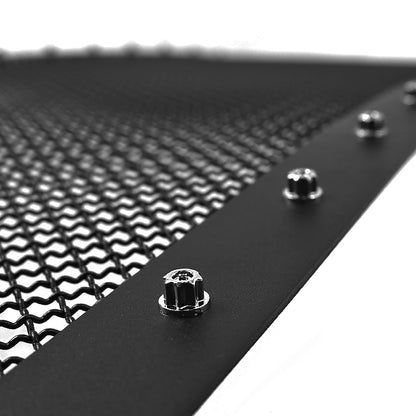 2011-2016 Ford F-250/F-350/F-450/F-550 Rivet Style Black Stainless Steel Mesh Grille Center Insert