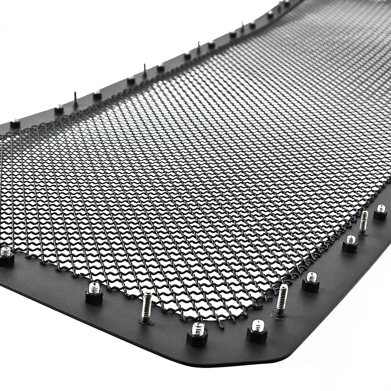2011-2016 Ford F-250/F-350/F-450/F-550 Rivet Style Black Stainless Steel Mesh Grille Center Insert