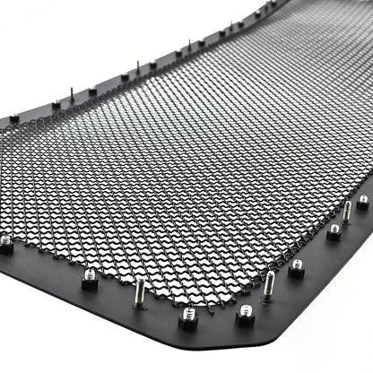 2011-2016 Ford F-250/F-350/F-450/F-550 Rivet Style Black Stainless Steel Mesh Grille Center Insert