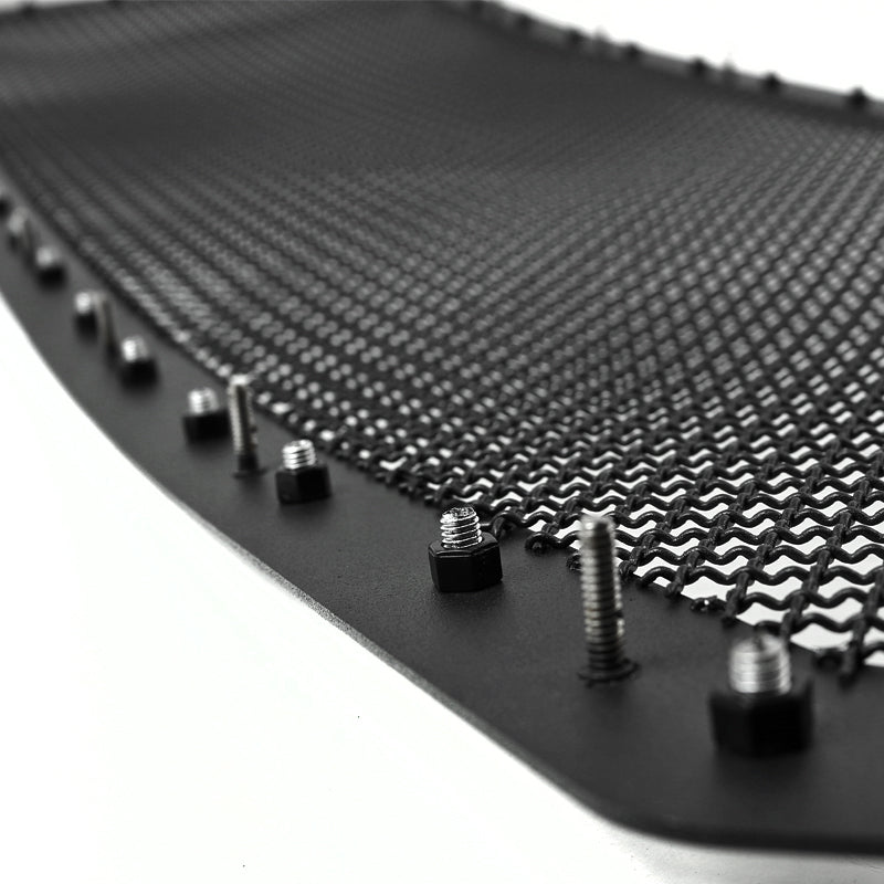 2011-2016 Ford F-250/F-350/F-450/F-550 Rivet Style Black Stainless Steel Mesh Grille Center Insert