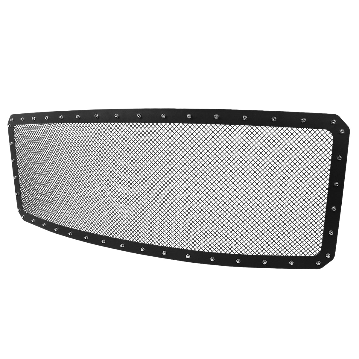 2011-2016 Ford F-250/F-350/F-450/F-550 Rivet Style Black Stainless Steel Mesh Grille Center Insert
