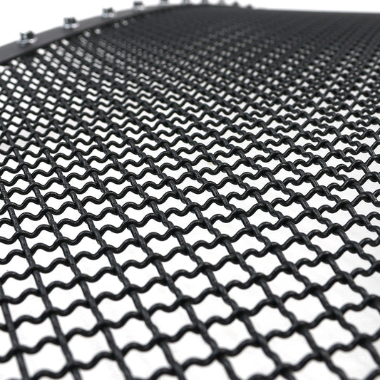 1999-2004 F-250/F-350/F-450/F-550/Excursion Rivet Style Black Stainless Steel 3PC Mesh Grille Insert