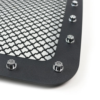 1999-2004 F-250/F-350/F-450/F-550/Excursion Rivet Style Black Stainless Steel 3PC Mesh Grille Insert