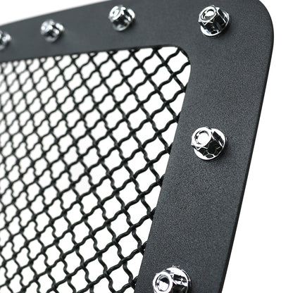 1999-2004 F-250/F-350/F-450/F-550/Excursion Rivet Style Black Stainless Steel 3PC Mesh Grille Insert