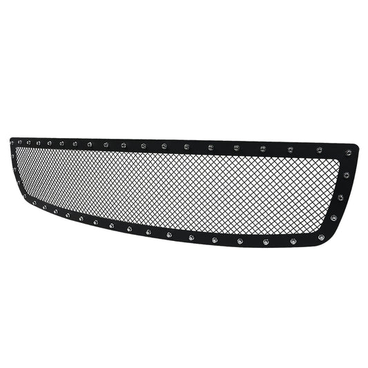 2003-2006 GMC Sierra 1500 Rivet Style Black Stainless Steel Mesh Grille Insert