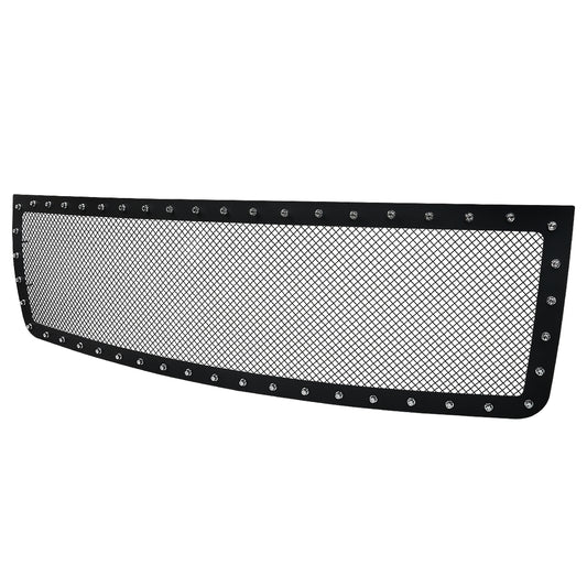 2007-2013 GMC Sierra 1500 NBS Rivet Style Black Stainless Steel Mesh Grille Insert