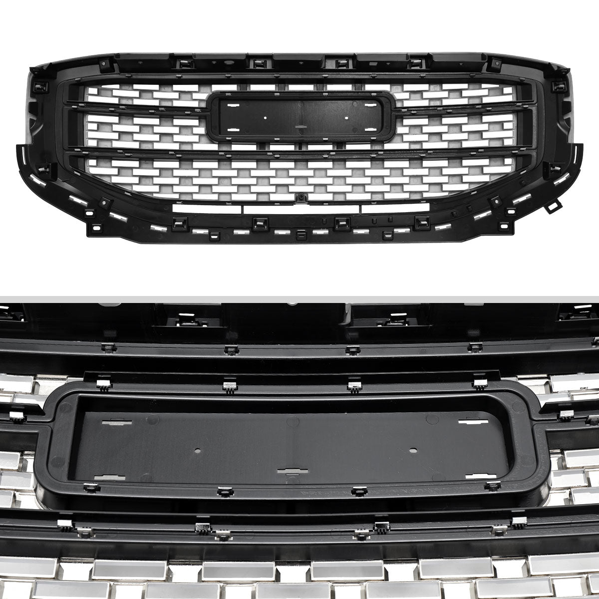 2017-2019 GMC Acadia Chrome Denali Style Mesh Front Upper Hood Grille