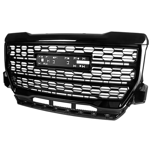 2021-2022 GMC Canyon Glossy Black Denali Style Front Upper Mesh Hood Grille