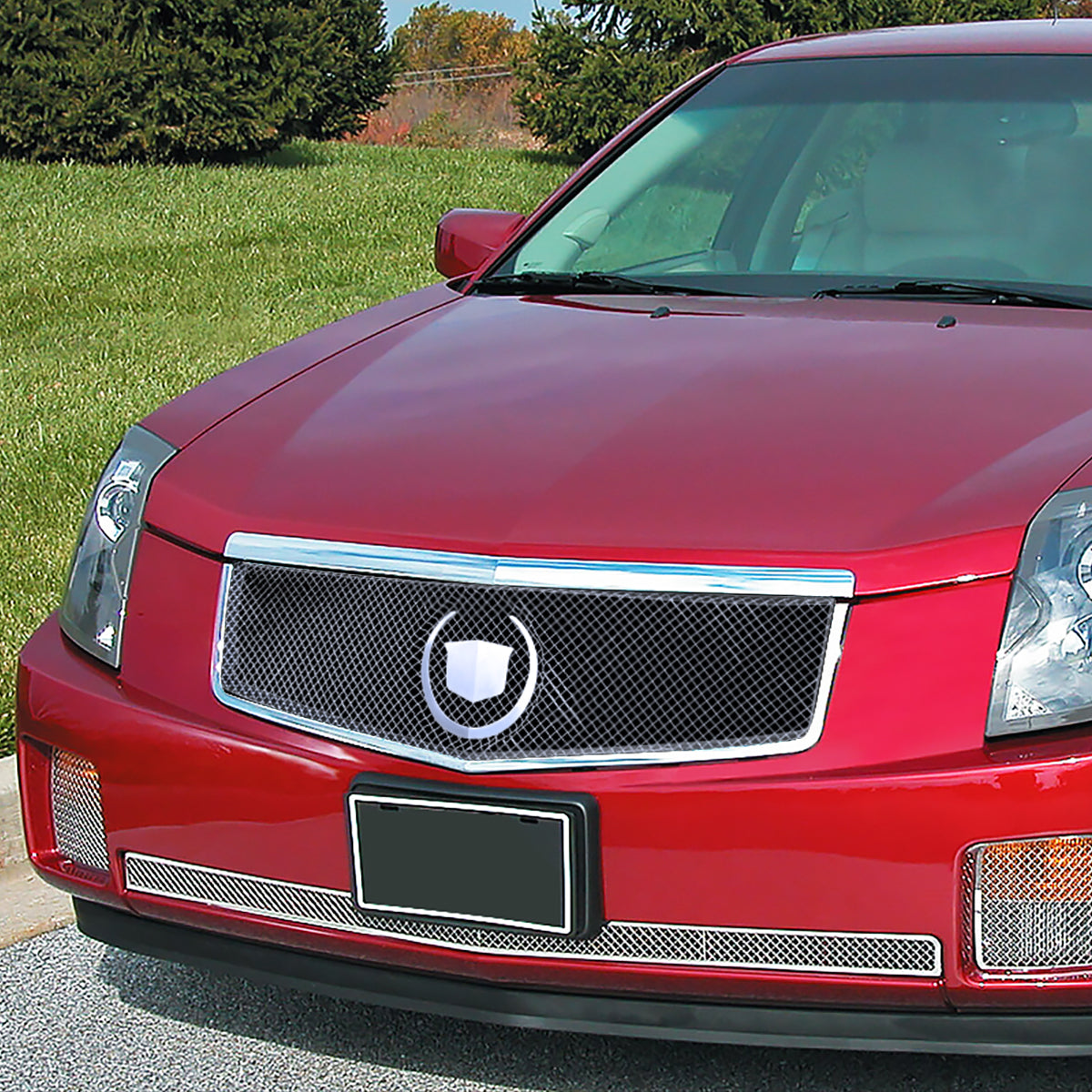 2003-2007 Cadillac CTS Chrome ABS Grille w/ Stainless Steel Mesh
