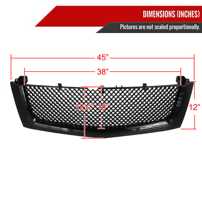 2002-2006 Cadillac Escalade Glossy Black ABS Mesh Grille