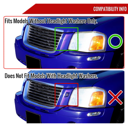 2002-2007 GMC Envoy Glossy Black ABS Mesh Grille