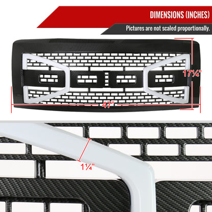 2009-2014 Ford F-150 Carbon Fiber Look Raptor Style Mesh Grille with LED Light Bar