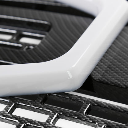 2009-2014 Ford F-150 Carbon Fiber Look Raptor Style Mesh Grille with LED Light Bar
