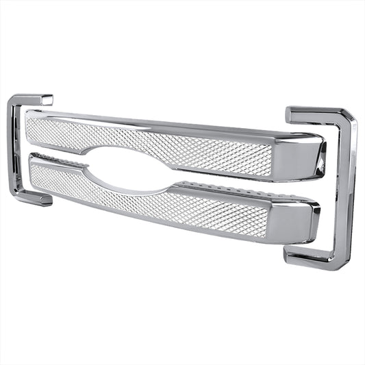 2011-2016 Ford F-250/F-350/F-450/F-550 SuperDuty Platinum Style Chrome ABS Grille Overlay