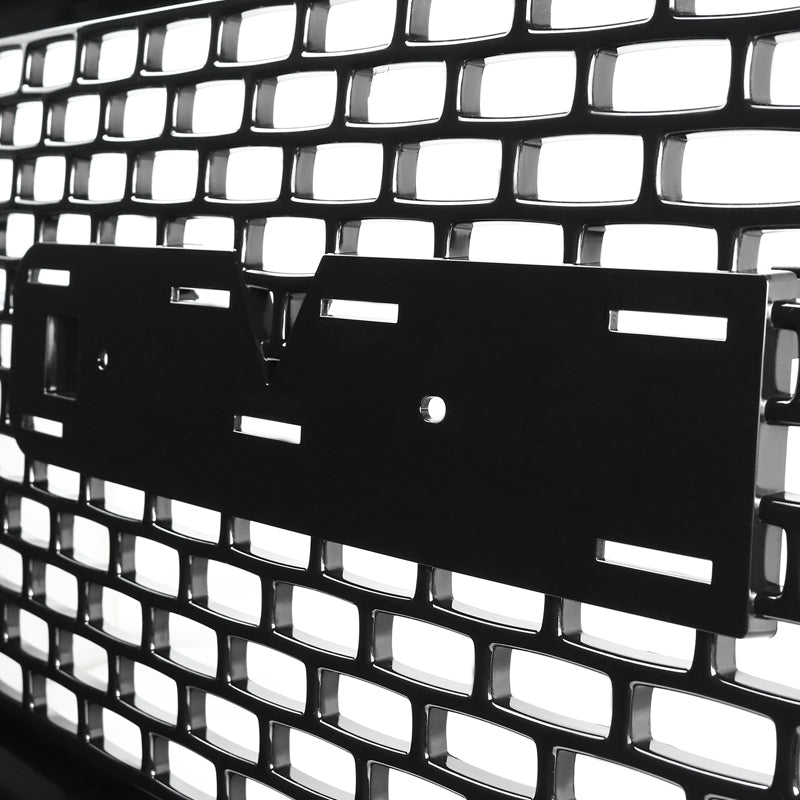 2014-2015 GMC Sierra 1500 Glossy Black ABS Denali Style Square Mesh Grille