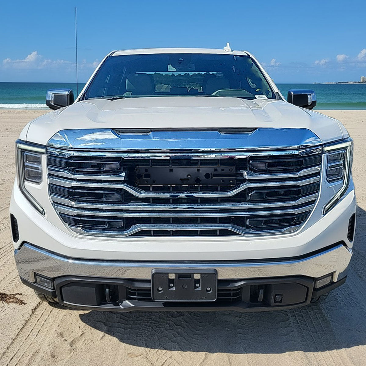 2022-2025 GMC Sierra 1500 Chrome AT4 Style Mesh Front Upper Hood Grille