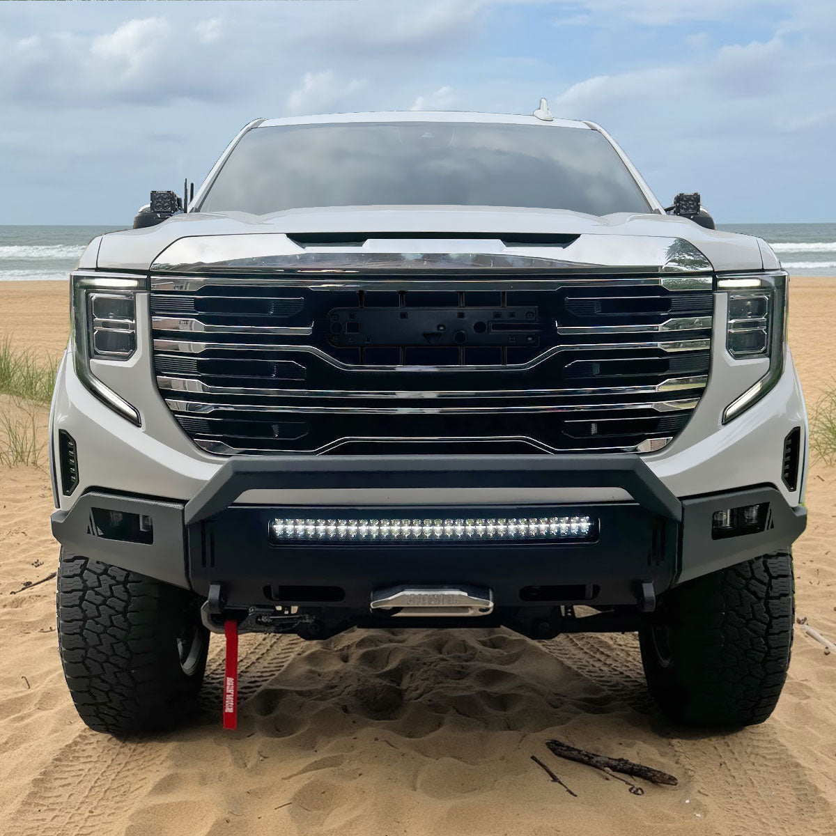 2022-2025 GMC Sierra 1500 Chrome AT4 Style Mesh Front Upper Hood Grille