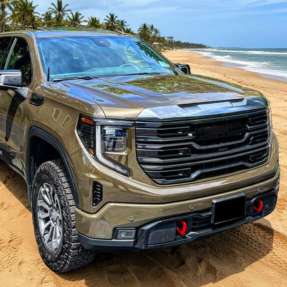2022-2025 GMC Sierra 1500 Chrome AT4 Style Mesh Front Upper Hood Grille