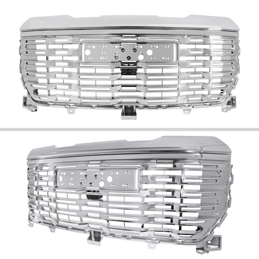 2022-2025 GMC Sierra 1500 Chrome Denali Style Front Upper Mesh Hood Grille