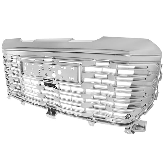 2022-2025 GMC Sierra 1500 Chrome Denali Style Front Upper Mesh Hood Grille