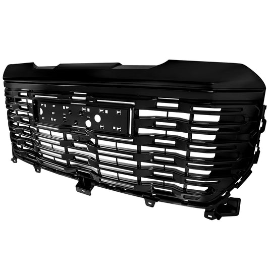 2022-2025 GMC Sierra 1500 Glossy Black Denali Style Front Upper Mesh Hood Grille