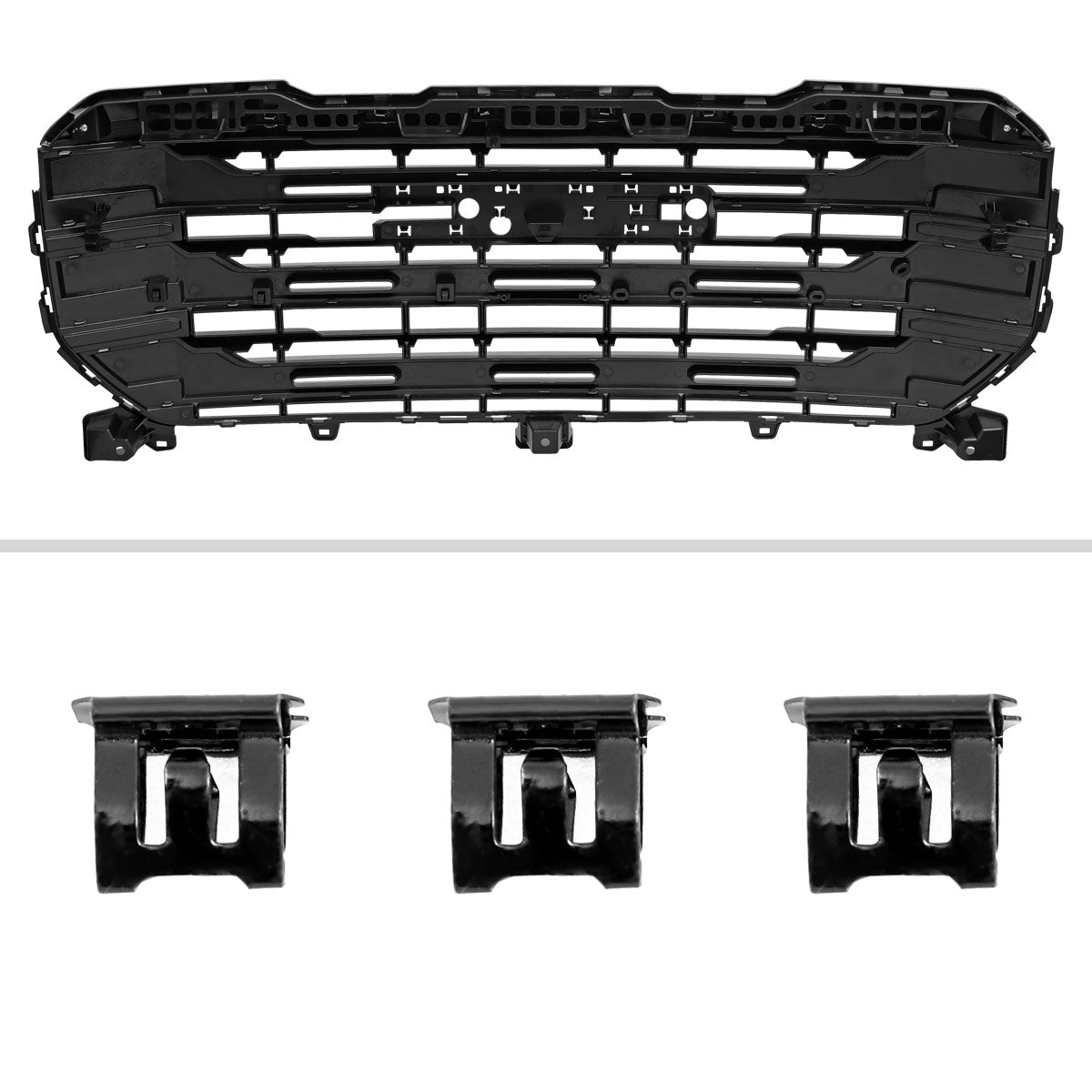 2022-2025 GMC Sierra 1500 Glossy Black SLE Style Mesh Front Upper Hood Grille