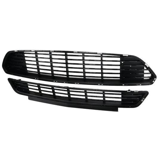 2015-2017 Ford Mustang Black ABS California Edition Style Upper & Lower Grille - 2PC