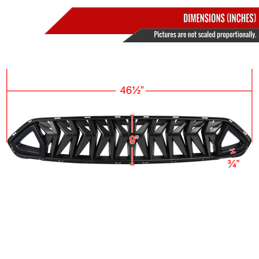 2018-2023 Ford Mustang Shark Style Hood Grille w/ Sequential LED Turn Signal Lights