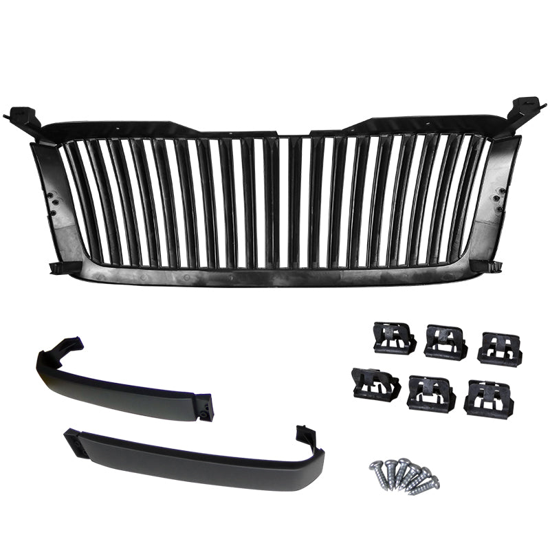 2003-2006 Chevrolet Silverado/Avalanche Matte Black ABS Conversion Vertical Grille
