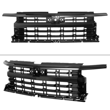 2022-2024 Chevrolet Silverado 1500 Glossy Black Mesh Front Upper Hood Grille