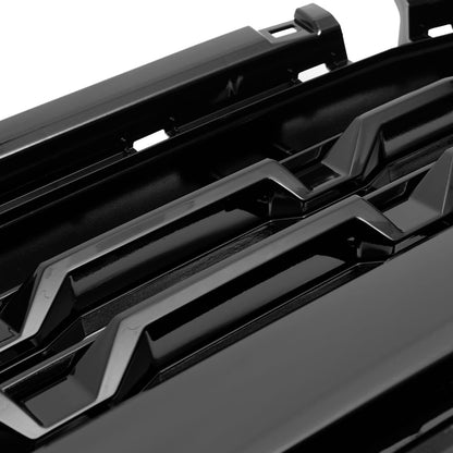 2022-2024 Chevrolet Silverado 1500 Glossy Black Mesh Front Upper Hood Grille