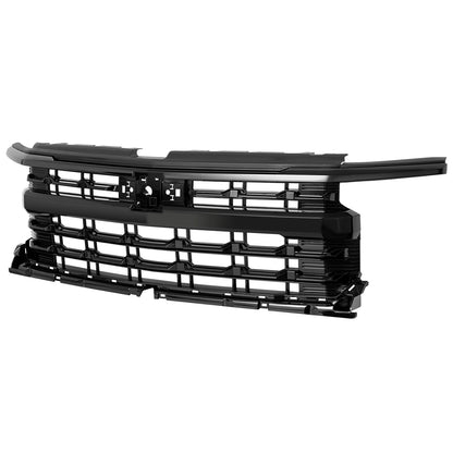 2022-2024 Chevrolet Silverado 1500 Glossy Black Mesh Front Upper Hood Grille