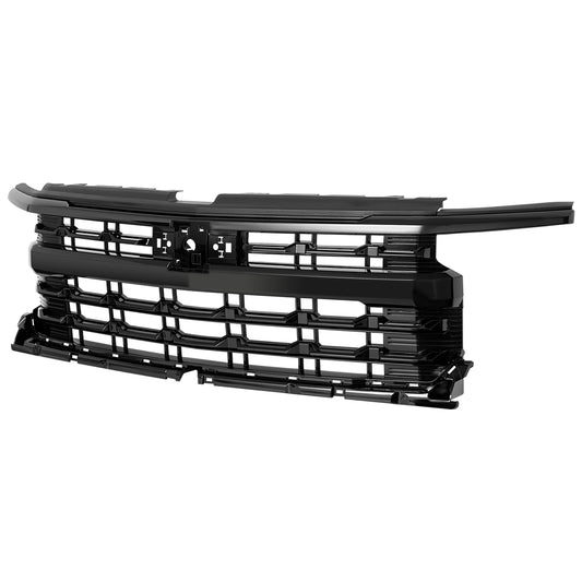 2022-2024 Chevrolet Silverado 1500 Glossy Black Mesh Front Upper Hood Grille