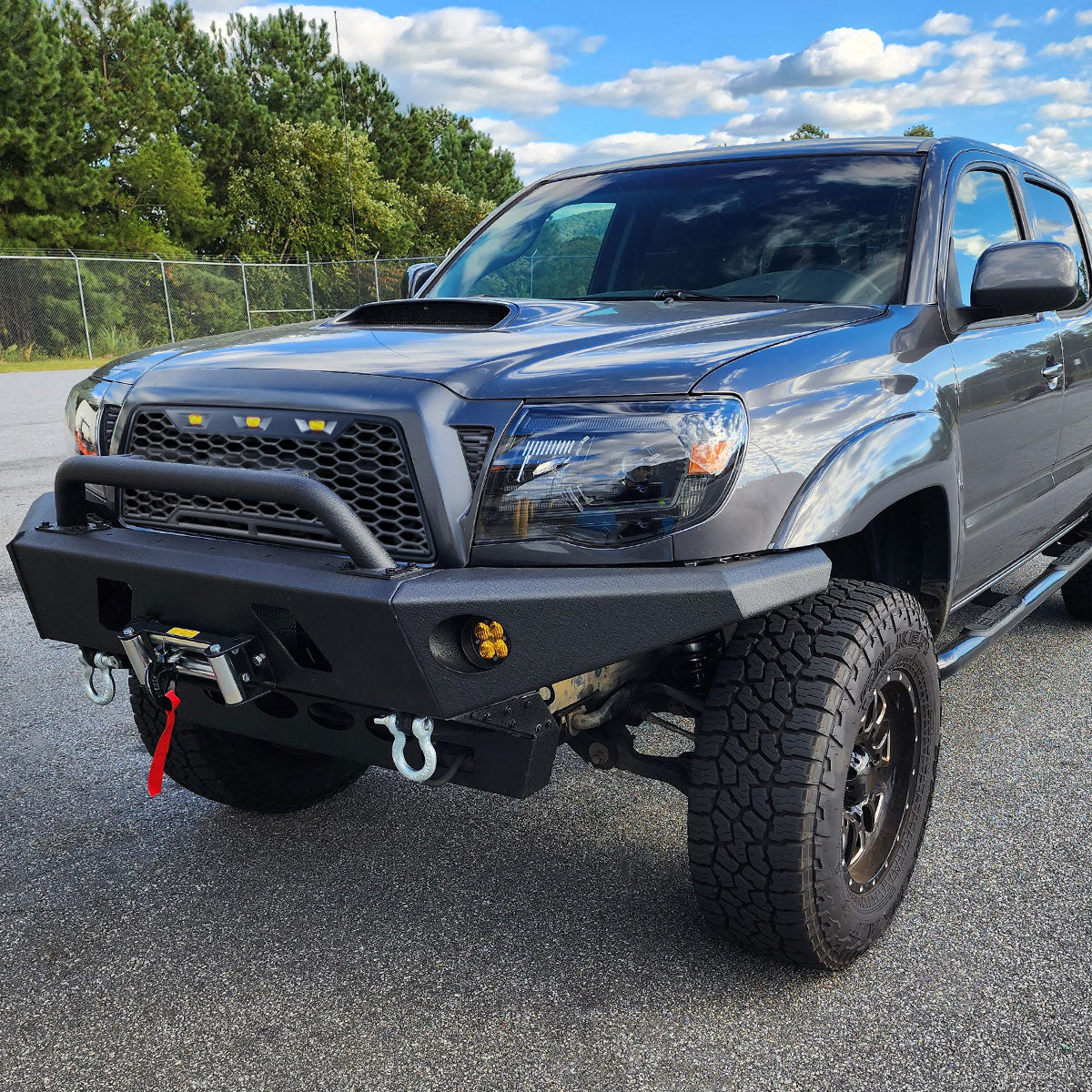 2005-2011 Toyota Tacoma Matte Black Mesh Replacement Grille w/ LED Lights