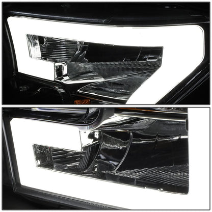 2015-2017 Ford F-150 LED DRL Headlights Chrome Housing