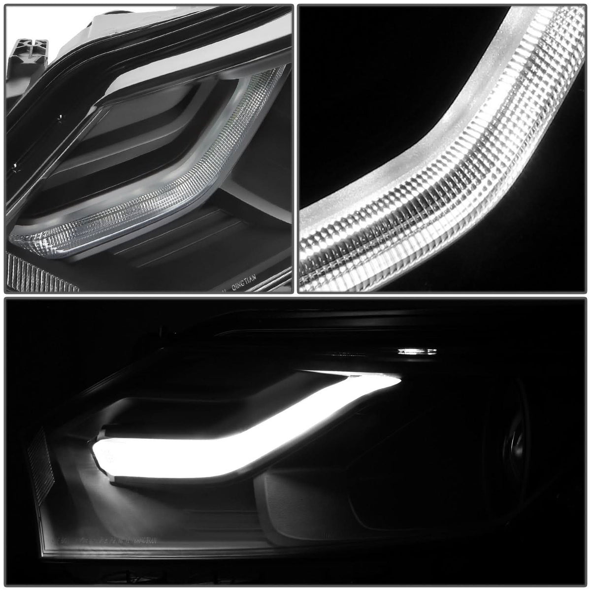 2018-2021 Chevrolet Equinox Projector LED DRL Headlights Black Housing
