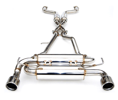 Invidia Gemini Rolled Stainless Tips Cat Back Nissan 350z 2003-2009 | HS02N3ZGIS