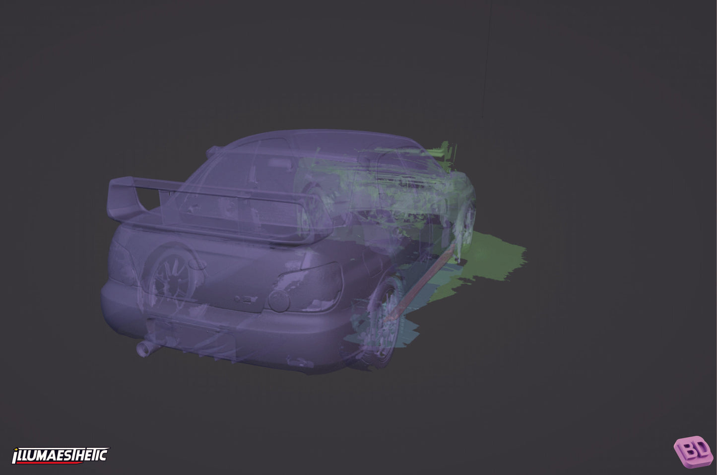 Subaru Impreza WRX STI Hawkeye (GD) 3D Scan (2006-2007)