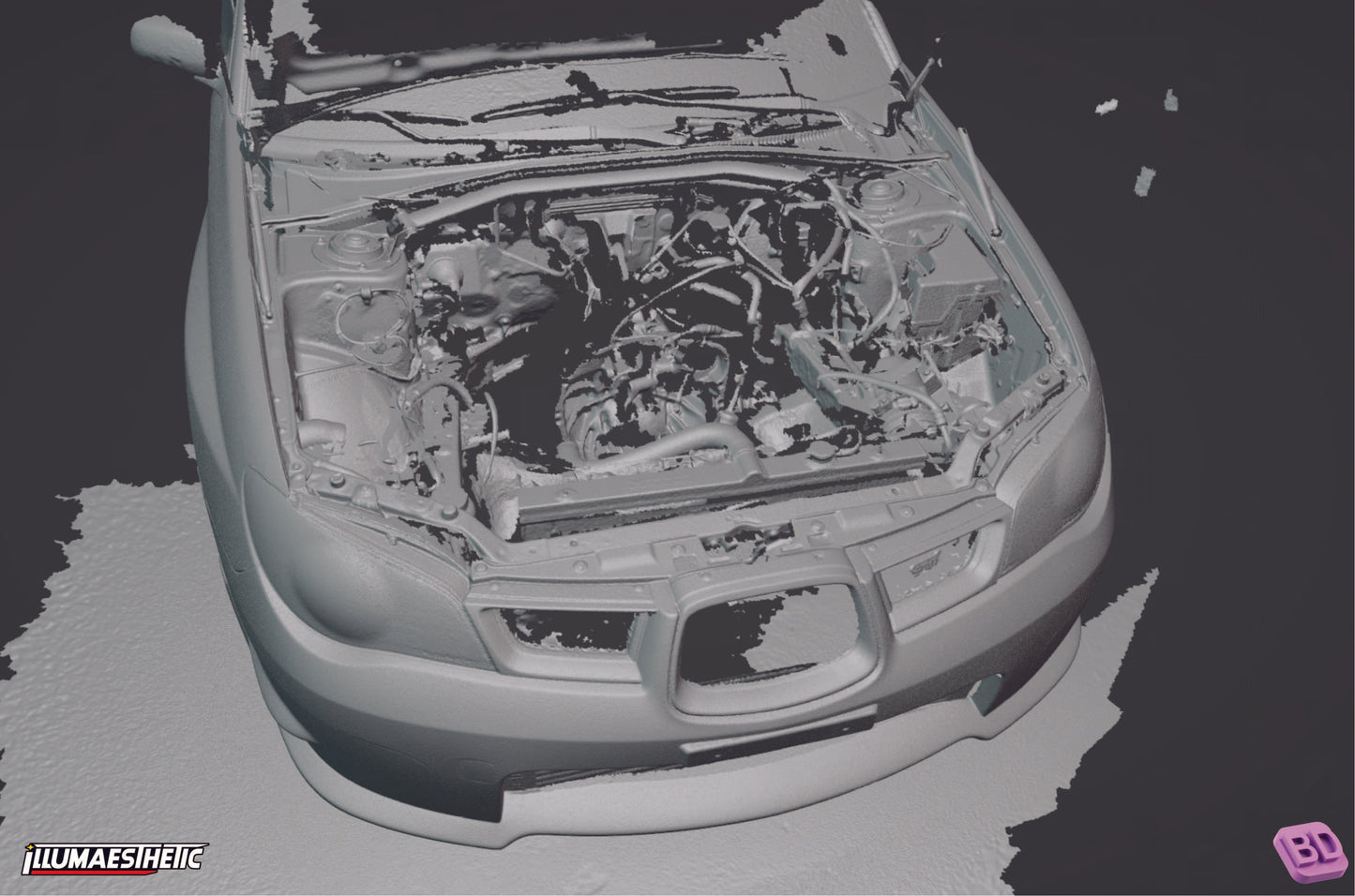 Subaru Impreza WRX STI Hawkeye (GD) 3D Scan (2006-2007)