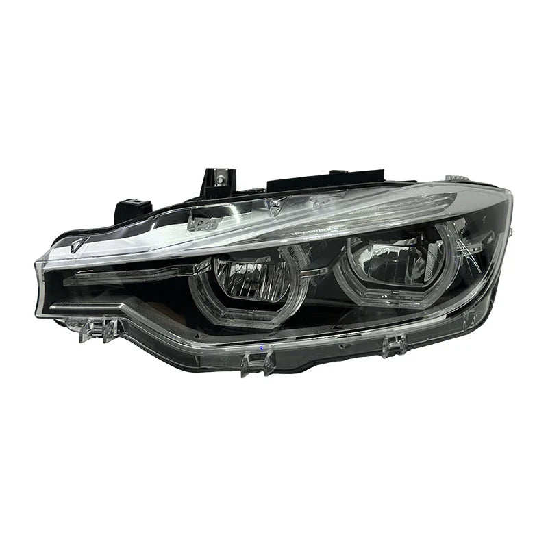 BMW 3 Series F30 / F31 / F35 V3 Silver Tri-Color LED Headlight Assembly (White / Yellow / Red DRL / LCI Style Look) 2012 - 2018 (Replaces 63117314531)