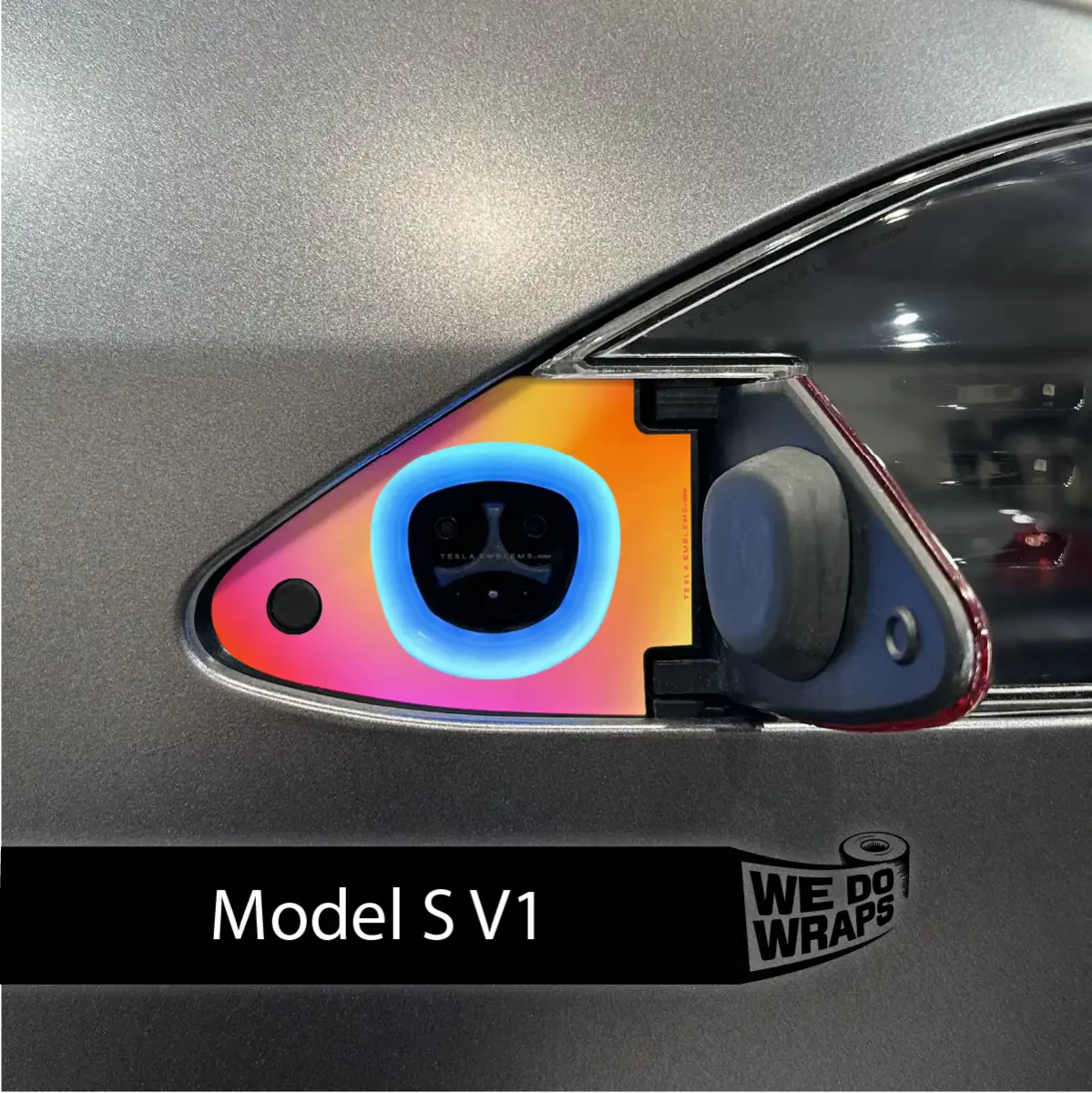 Heatwave Gradient Tesla Charge Port Wrap | Model S